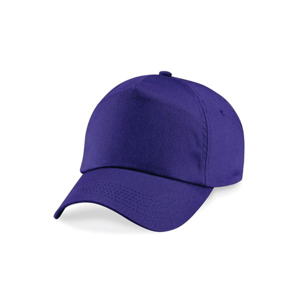 Unisex 5 Panel Cap Purple Baseball Mütze mit Klettverschluss